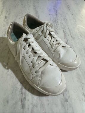 Dr. Scholl’s Time off Casual Travel Classic Neutral White Leather Sneakers sz 9
